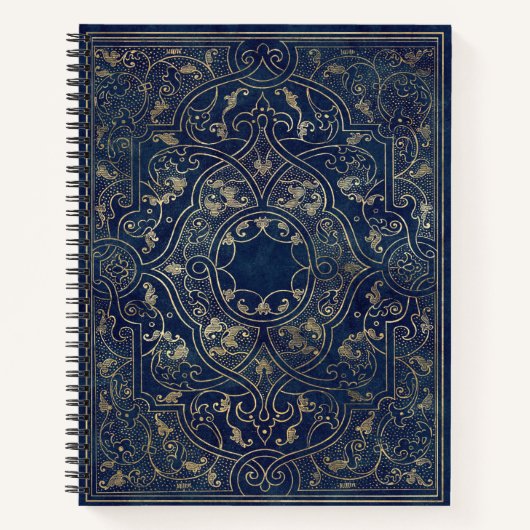 Vintages Verziertes Gold Notizblock (Vorderseite)