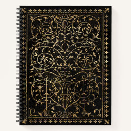 Vintages Verziertes Gold Notizblock