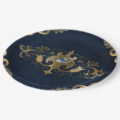 Vintages Verziertes Gold Pappteller (Schrägansicht)