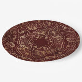 Vintages Verziertes Gold Pappteller (Schrägansicht)