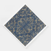 Vintages Verziertes Gold Serviette (Ecke)