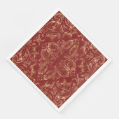 Vintages Verziertes Gold Serviette (Ecke)