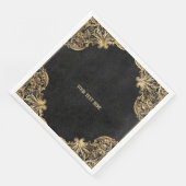 Vintages Verziertes Gold Serviette (Ecke)