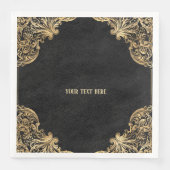 Vintages Verziertes Gold Serviette (Vorderseite)