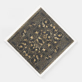 Vintages Verziertes Gold Serviette (Ecke)