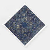 Vintages Verziertes Gold Serviette (Ecke)