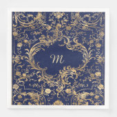 Vintages Verziertes Gold Serviette (Vorderseite)