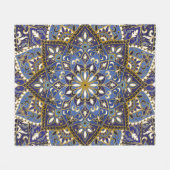 Vintages verziertes Muster mit Blumenelementen. Or Fleecedecke (Vorderseite (Horizontal))
