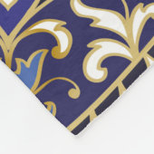 Vintages verziertes Muster mit Blumenelementen. Or Fleecedecke (Ecke)