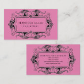 Vintages Verziertes Muster Original Visitenkarte (Vorne/Hinten)