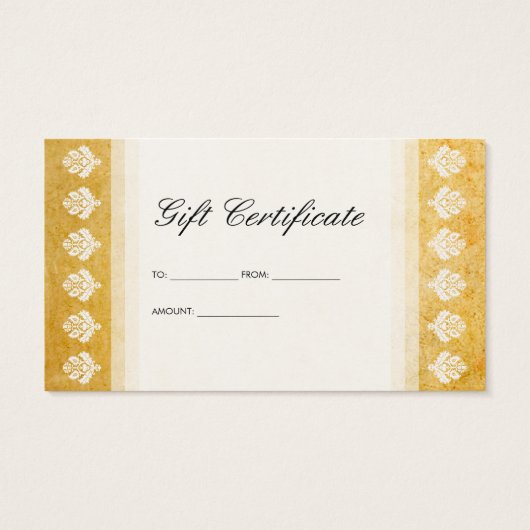 Vintages Verziertes Musterzertifikat (Rückseite)