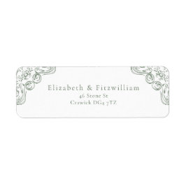 Vintages Verziertes Rahmen-Adressetikett