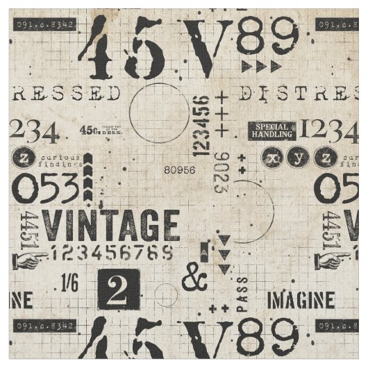 Vintages, verzweigtes Grunge-Muster Stoff (Nahaufnahme)