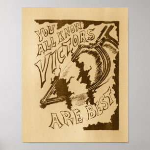 Vintages Victor Bicycles und Art Poster