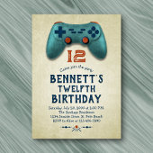 Vintages Videospiel Geburtstag Einladung