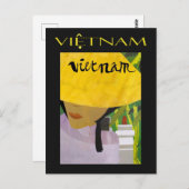 Vintages Vietnam Reiseplakat Postkarte (Vorne/Hinten)