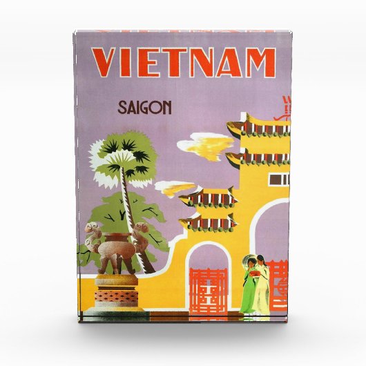 Vintages Vietnam Saigon Travel Foto Block (Vorderseite)