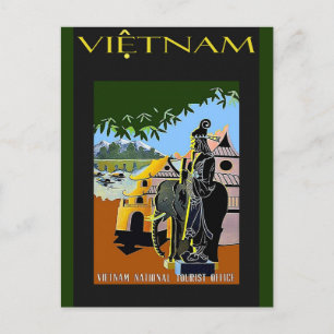 Vintages Vietnam Tourismus Reiseplakat Postkarte