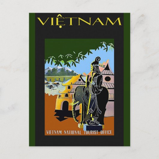 Vintages Vietnam Tourismus Reiseplakat Postkarte (Vorderseite)
