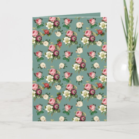 Vintages Viktorianisch Chic Floral Muster Personal Karte (Vorderseite)