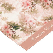 Vintages Viktorianisch rosa Blumenmotiv Personalis Kurzer Tischläufer (Ecke)