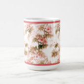 Vintages Viktorianisch rosa Blumenmuster Kaffeetasse (Mittel)
