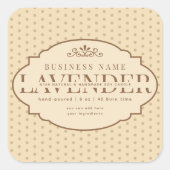 Vintages Viktorianisches altes Modehandkronen-Etik Quadratischer Aufkleber (Vorderseite)