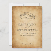 Vintages Viktorianisches Altpapier Hochzeit RSVP