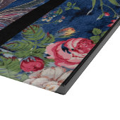 Vintages Viktorianisches Blaues Velvet Schneidebrett (Ecke)