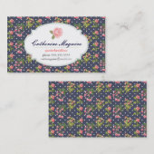 Vintages viktorianisches Blumen irgendein Beruf Visitenkarte (Vorne/Hinten)