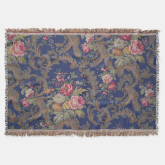 Vintages Viktorianisches Blumenchintz Decke