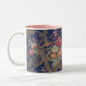 Vintages Viktorianisches Blumenchintz Zweifarbige Tasse (Links)