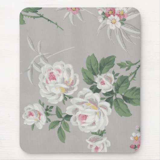 Vintages Viktorianisches Blumenmousepad Mousepad (Vorne)