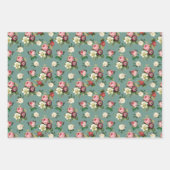 Vintages Viktorianisches Blumenmuster Chic  Geschenkpapier Set (Vorderseite 2)