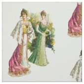 Vintages viktorianisches Damen-Mode-Gewebe Stoff (Muster)