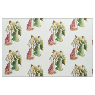 Vintages viktorianisches Damen-Mode-Gewebe Stoff