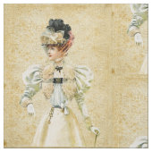 Vintages viktorianisches Damen-Mode-Gewebe Stoff (Muster)