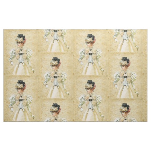 Vintages viktorianisches Damen-Mode-Gewebe Stoff (Fat Quarter (45,7 x 55,9 cm))