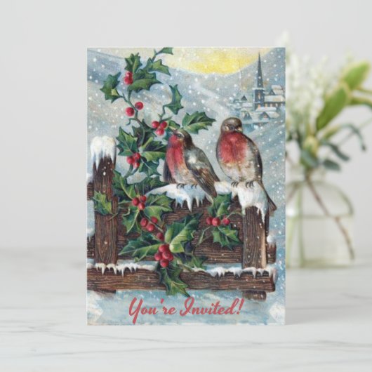 Vintages viktorianisches einladung (Stehend Vorderseite)