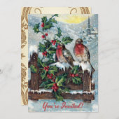 Vintages viktorianisches einladung (Vorne/Hinten)