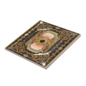 Vintages viktorianisches elegantes des blauen fliese (Seite)