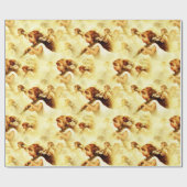 Vintages Viktorianisches Engelmuster Geschenkpapier (Flach)