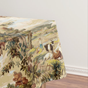 Vintages Viktorianisches Era Pastoral Farm Scene M Tischdecke