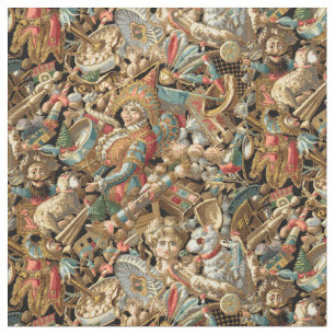 Vintages Viktorianisches Era Toys Muster Stoff