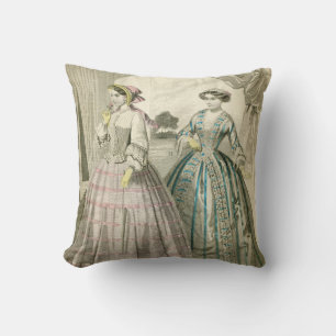 Vintages Viktorianisches Fashion Square Throw Kiss Kissen