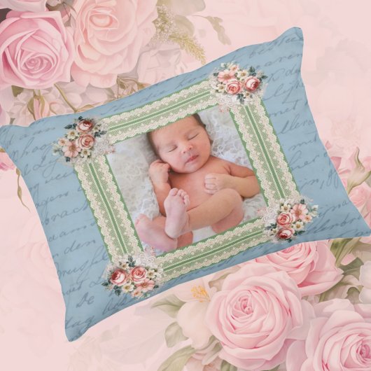 Vintages Viktorianisches Foto aus ausgeblendetem D Dekokissen