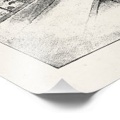 Vintages Viktorianisches Girl Poodle - Vorlagenleh Fotodruck (Ecke)