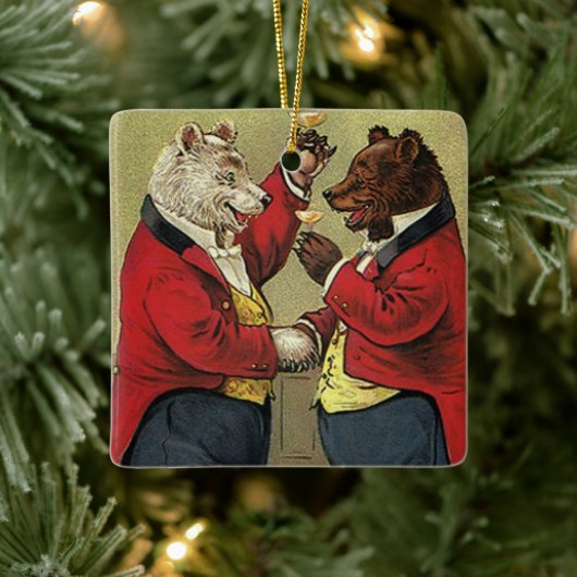 Vintages Viktorianisches Glück, Homosexuell, tanze Keramikornament (Baum)