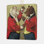 Vintages Viktorianisches Glück, Homosexuell, tanze Keramikornament (Links)