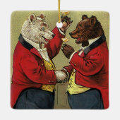 Vintages Viktorianisches Glück, Homosexuell, tanze Keramikornament (Rückseite)